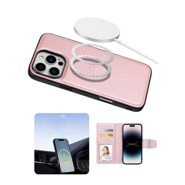 Hanman 2 in 1 MagSafe Detachable Wallet Case for iPhone 17 Pro