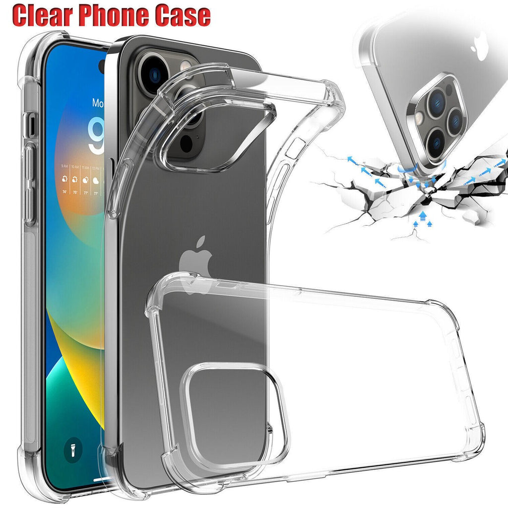 iPhone 16 Pro Clear Soft TPU Case Anti Drop