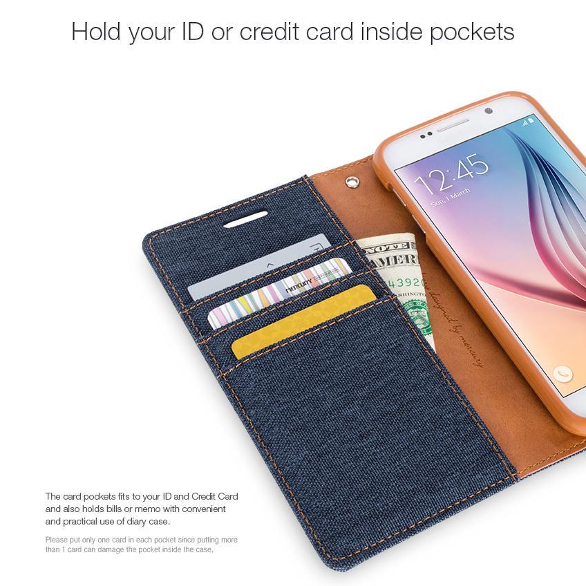 Goospery Note S20 Ultra Canvas Fabric Flip Wallet Case Cover