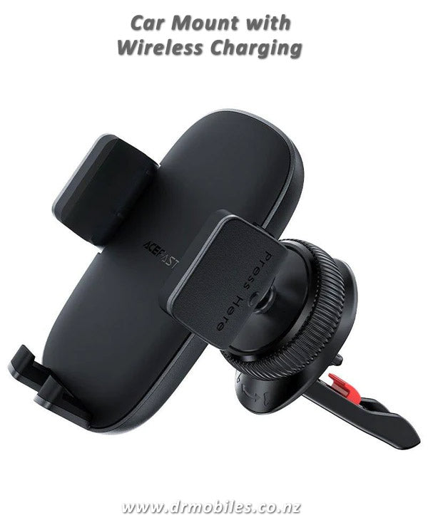 In-Car Wireless Charger with Phone Mount - Acefast D5