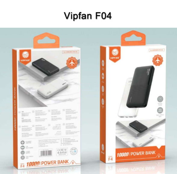10,000mAh Battery Bank with dual USB Ports Vipffan F04
